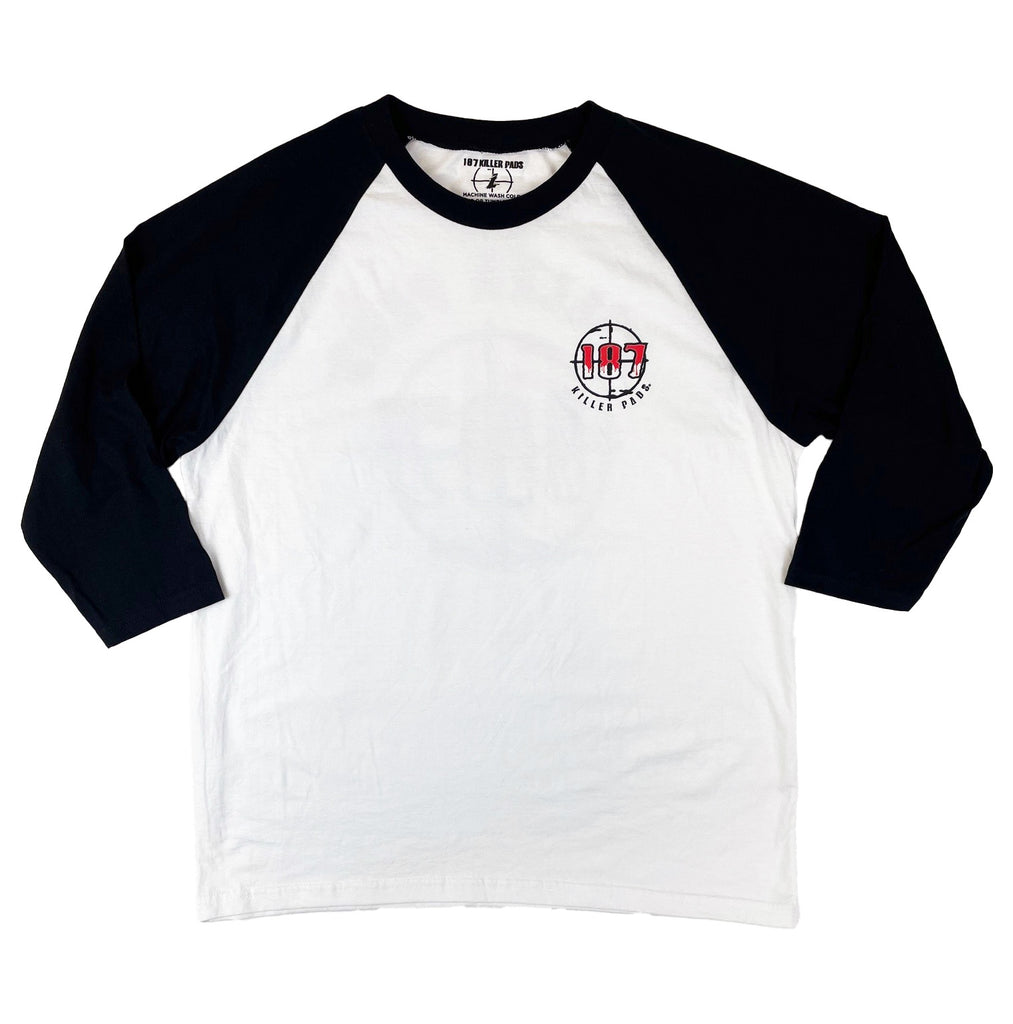 187 Raglan Scope Tee - White/Black