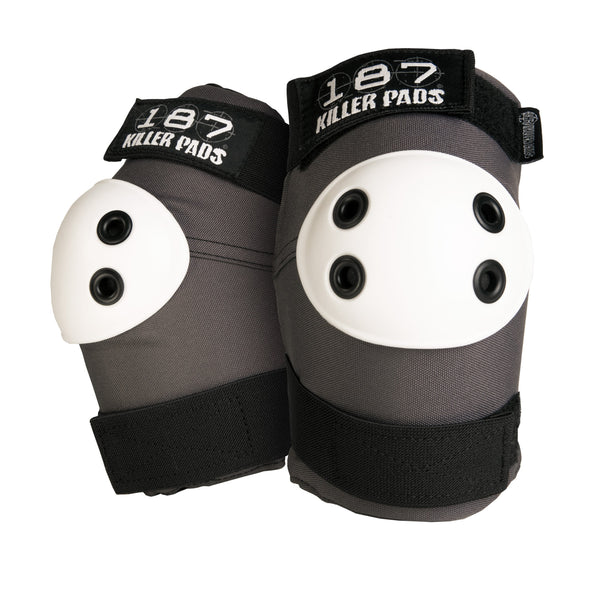 ELBOW PAD - Grey with White Caps – 187killerpads