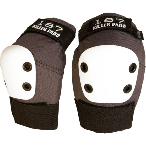 PRO ELBOW PAD - Grey With White Caps