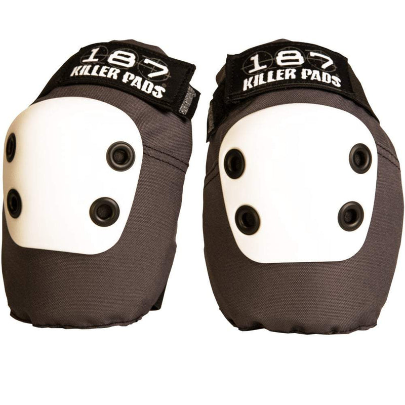 SLIM ELBOW PAD - Grey with White Caps