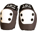 SLIM ELBOW PAD - Grey with White Caps
