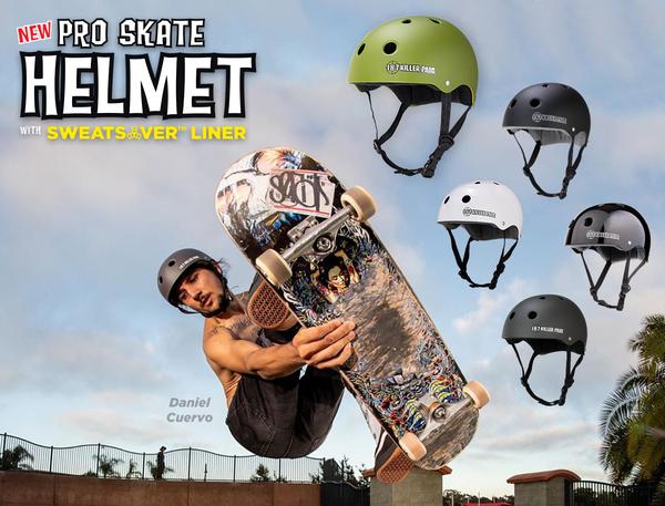 New and Improved - Pro Skate Helmet w/ Sweatsaver Liner