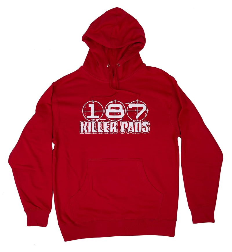 187 BLOCK LOGO HOODIE - Red