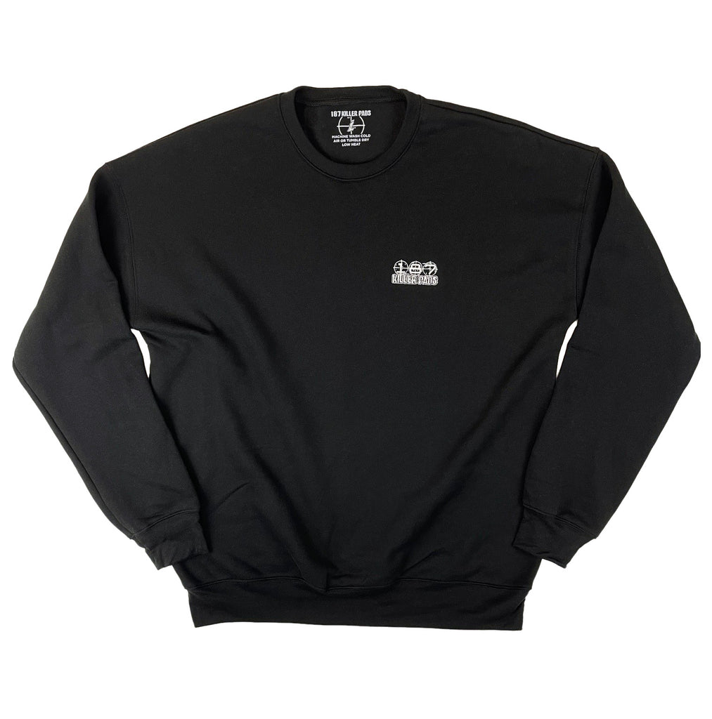 187 Embroidered Block Crew Sweatshirt - Black