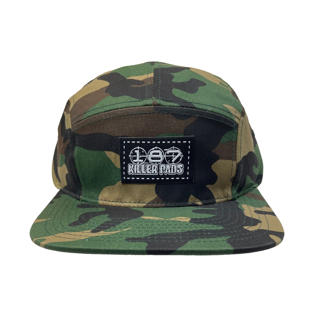 187 Block 5 Panel Flat Cap - Camo