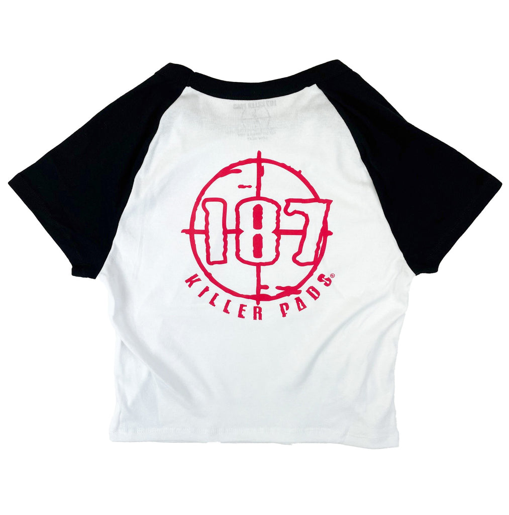 187 Crop Scope Tee - White/Red