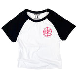 187 Crop Scope Tee - White/Red