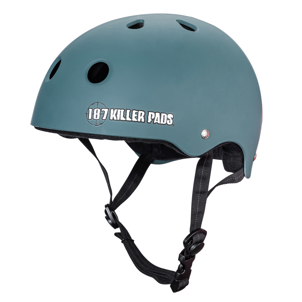  187 Killer Pads Pro Skate Helmet with Sweatsaver Liner, Army  Green Matte, Small : Sports & Outdoors