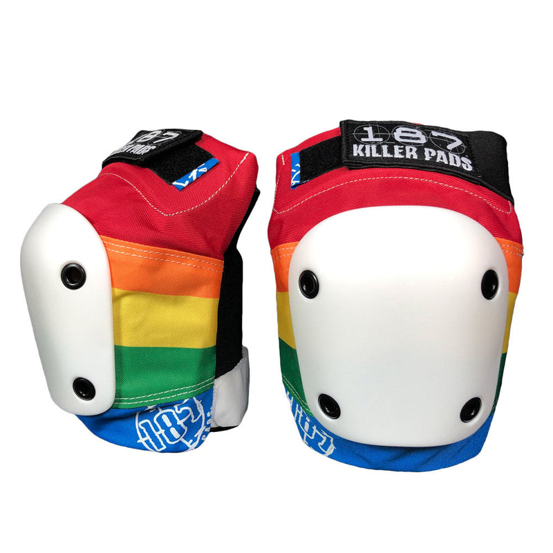 187 Killer Pads Fly Knee Pads - Adult Size, Grey/Black/White - Pro-Tection For Skate, Roller Derby, Aggressive Inline